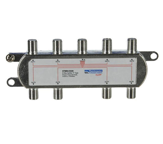 8 Way Splitter 'F' Type 5-2400MHz  - 07MM-ES08 - ARCK Electrical Wholesale Supplies