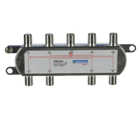 8 Way Splitter 'F' Type 5-2400MHz  - 07MM-ES08
