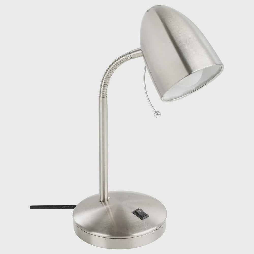 Lara 1 Light Table Lamp With USB Charging Satin Nickel - 205275N - ARCK Electrical Wholesale Supplies