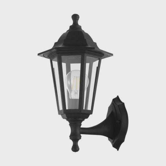 Duanera Light Wall Lantern Height 320 mm Black Plastic - 33776N - ARCK Electrical Wholesale Supplies