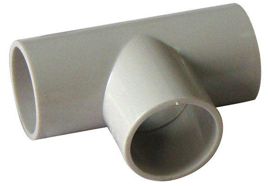 PVC - Straight Tee Grey 25mm (PVC-05025) - ARCK Electrical Wholesale Supplies