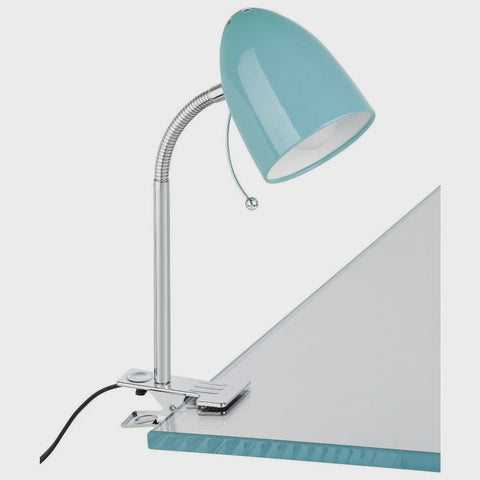 Lara 1 Light Clamp Lamp Light Blue - 205256N - ARCK Electrical Wholesale Supplies