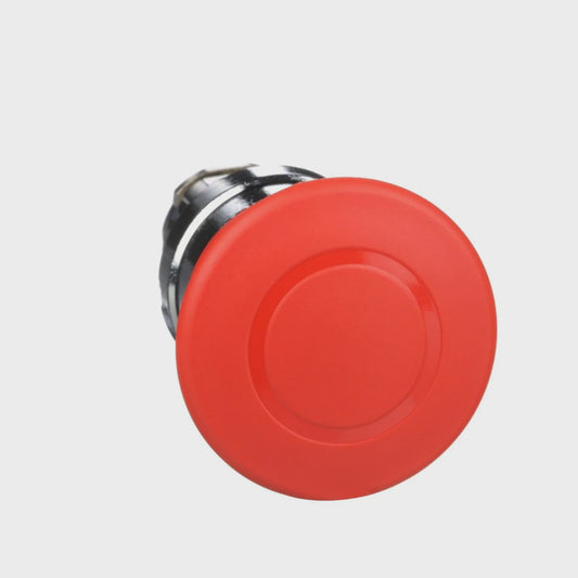 Clipsal Harmony, 22mm Push Button, emergency stop head, trigger and latching push pull, red, 40 mm mushroom, unmarked - ZB4BT84 - ARCK Electrical Wholesale Supplies