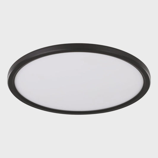 Romeo 290mm Dimmable LED Oyster Light Black 21W TRI Colour - 206348 - ARCK Electrical Wholesale Supplies