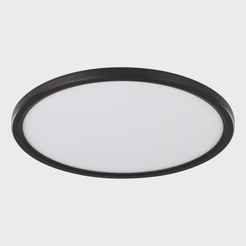 Romeo 290mm Dimmable LED Oyster Light Black 21W TRI Colour - 206348 - ARCK Electrical Wholesale Supplies