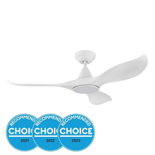 Noosa 46 DC Fan 18W LED Tri-Col Wht - 204801 - ARCK Electrical Wholesale Supplies