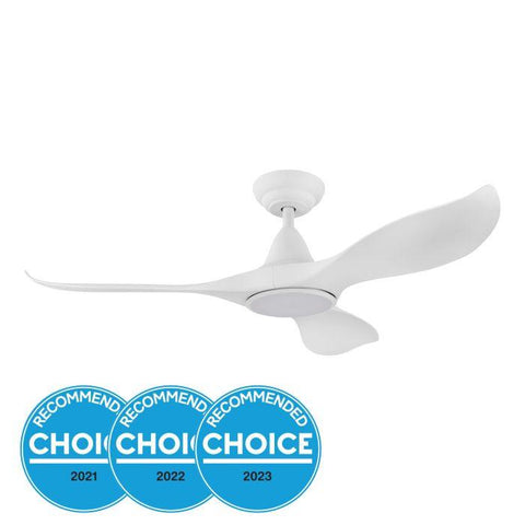 Noosa 46 DC Fan 18W LED Tri-Col Wht - 204801 - ARCK Electrical Wholesale Supplies