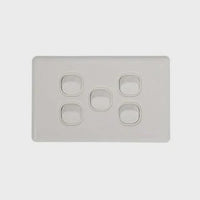 Tesla Slimline Series Switch - 5 Gang - TESNSW5V