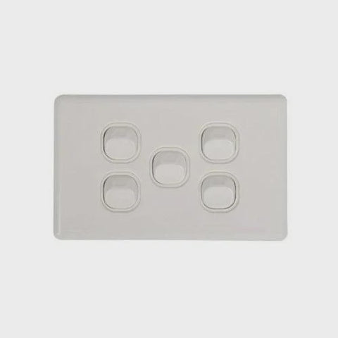 Tesla Slimline Series Switch - 5 Gang - TESNSW5V