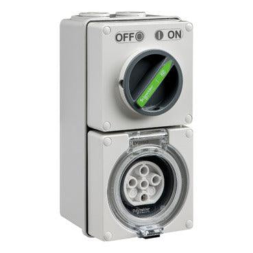 Clipsal Easy56 Round 5 Pin 20A Switched Socket - EY56C520 - ARCK Electrical Wholesale Supplies