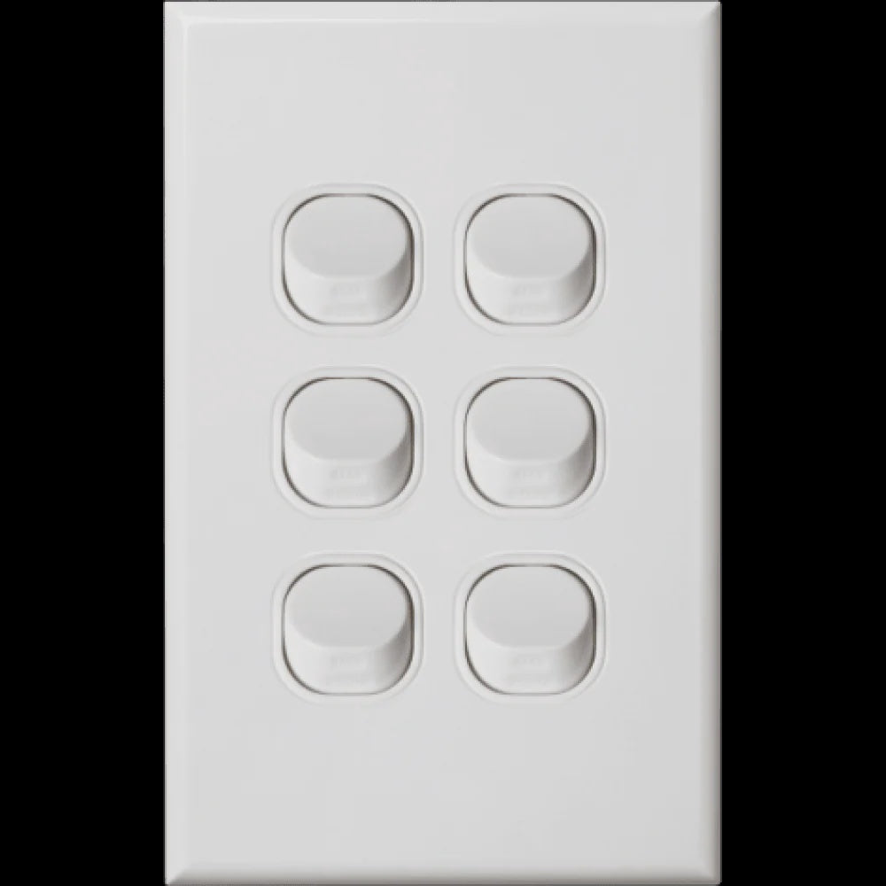 Standard 6 Gang Switch - DXWS6/V - ARCK Electrical Wholesale Supplies