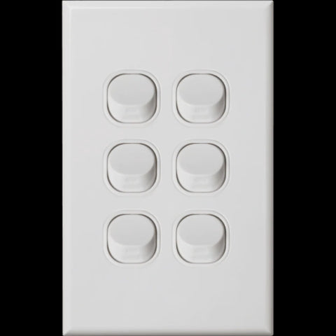 Standard 6 Gang Switch - DXWS6/V - ARCK Electrical Wholesale Supplies