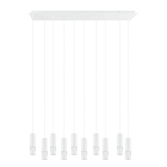 Bernabeta LED Pendant 10 Lights White Steel Transparent Plastic 4000K - 39703N