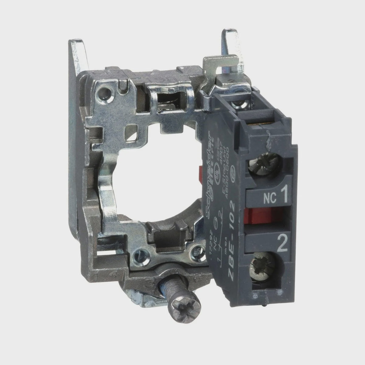 Clipsal Single contact block with body/fixing collar 1NC screw clamp terminal - ZB4BZ102 - ARCK Electrical Wholesale Supplies