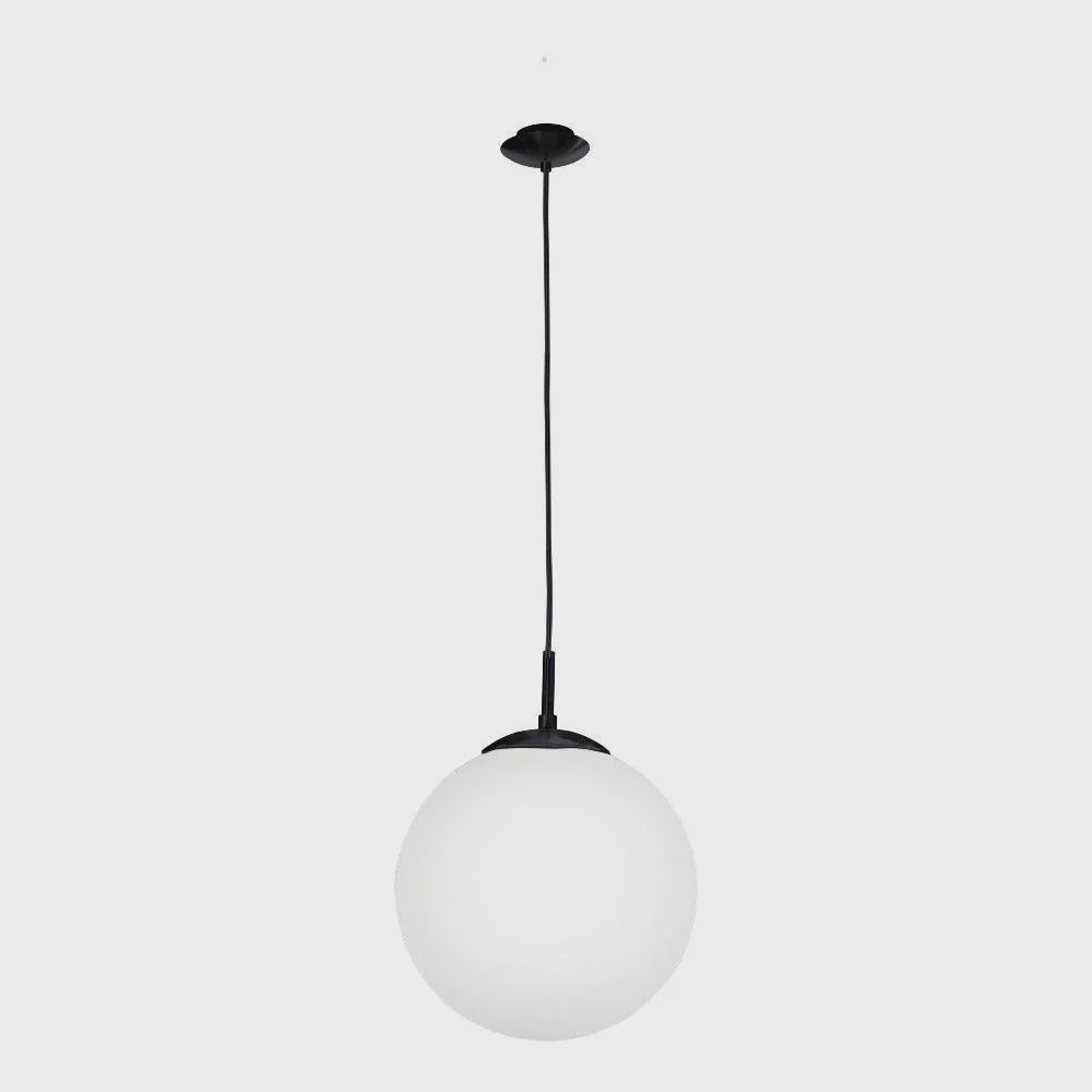 Rondo 1 Light Large Pendant Black / Opal Matt - 205011 - ARCK Electrical Wholesale Supplies