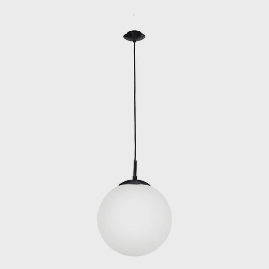 Rondo 1 Light Large Pendant Black / Opal Matt - 205011 - ARCK Electrical Wholesale Supplies