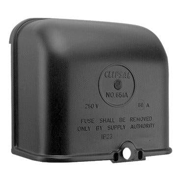 Clipsal - Cable Management Mains Connection Box Fused, 80A Single Phase - 651A-BK - ARCK Electrical Wholesale Supplies