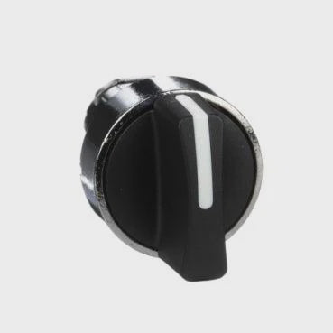 Clipsal Harmony, 22mm Push Button, selector switch operating head, 3 position, spring return, black, unmarked - ZB4BD5 - ARCK Electrical Wholesale Supplies