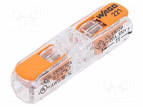 Pluggable Terminal Block, 1 Ways, 4 mm², Clamp - Wago 221-2411