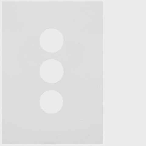 Hager Finesse 3 Gang Switch Plate (Matt White) - WBQSP3-MW