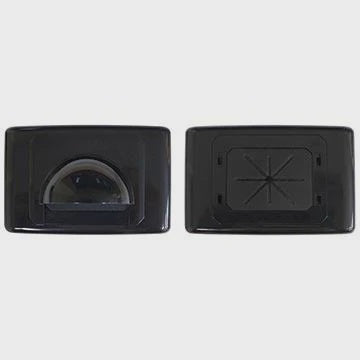 Large Bullnose Outlet Plate (Black) - 05MM-WP61B - ARCK Electrical Wholesale Supplies