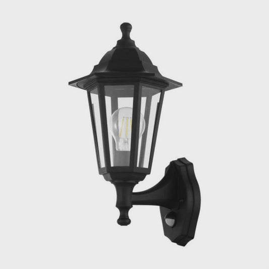 Duanera Wall Lantern Black With Sensor - 33777N - ARCK Electrical Wholesale Supplies