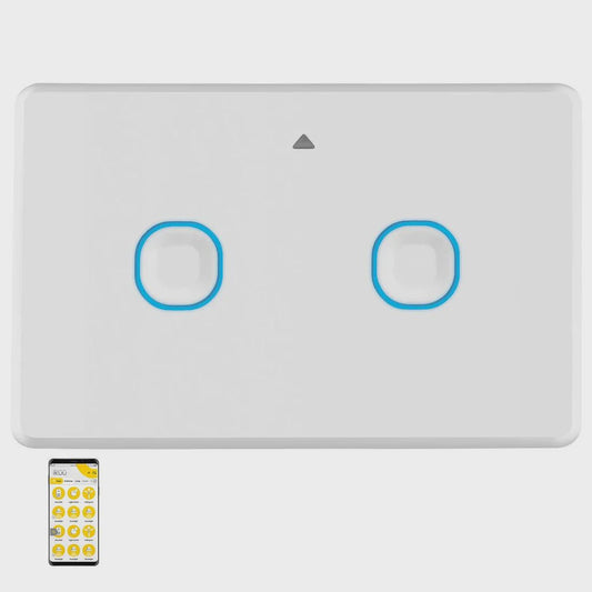 Mercator Ikuü Smart Zigbee Double Gang Light Switch with Neutral - SSW02GN-ZB - ARCK Electrical Wholesale Supplies