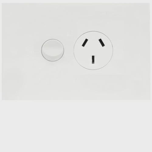 Finesse Single GPO (GLOSS WHITE) - WBQP1S - ARCK Electrical Wholesale Supplies