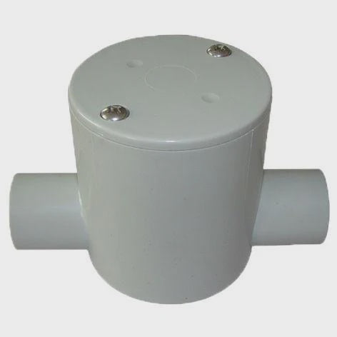 PVC-2 Way Deep J/Box Grey 25mm - JBD-25G/2 - ARCK Electrical Wholesale Supplies