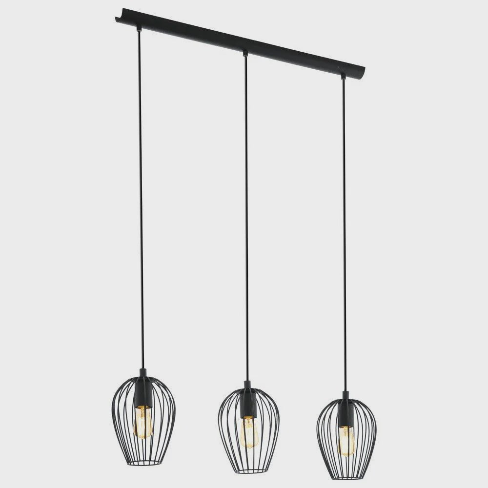 Newtown 3 Light Pendant Black - 49478 - ARCK Electrical Wholesale Supplies