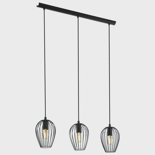 Newtown 3 Light Pendant Black - 49478 - ARCK Electrical Wholesale Supplies