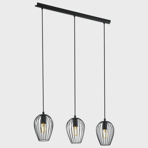 Newtown 3 Light Pendant Black - 49478 - ARCK Electrical Wholesale Supplies