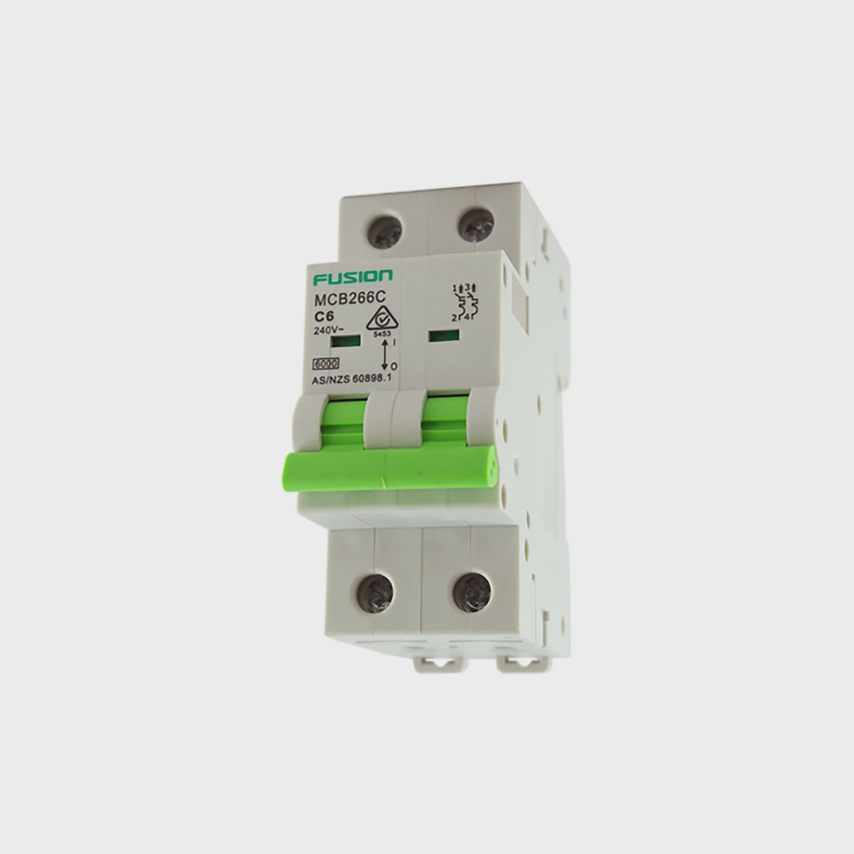 Circuit Breaker 2 Pole 500V ac. 32amp C Curve Breaking capacity 6kA - MCB2632C