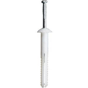 6.5mm x 40mm Mushroom Head Nylon Nail Anchor (100 Pack) - 30100NLS