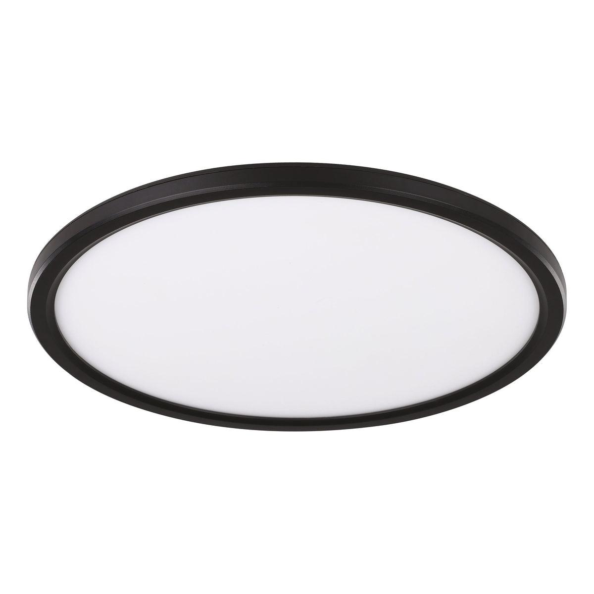 Romeo 290mm Dimmable LED Oyster Light Black 21W TRI Colour - 206348