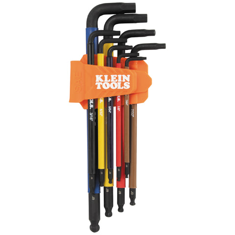 Klein Tools A-BLS9 9Pce Ball End L Style Colored - Sae - ARCK Electrical Wholesale Supplies