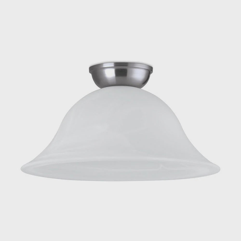 Murcia DIY Batten Fix Light Satin Nickel & White 300mm - 203336 - ARCK Electrical Wholesale Supplies
