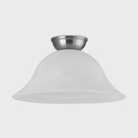 Murcia DIY Batten Fix Light Satin Nickel & White 300mm - 203336