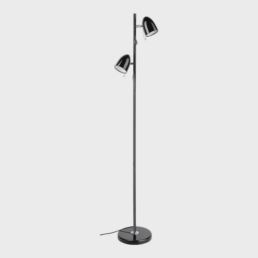 Lara 2 Light Floor Lamp Black - 205283N - ARCK Electrical Wholesale Supplies