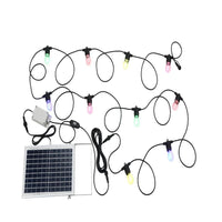 Festoon Solar 10 Lights 12V L13000mm Black Plastic RGB - 205895N