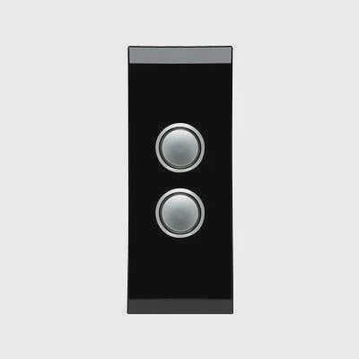 CLIPSAL SATURN 2 GANG PUSHBUTTON LED ARCHITRAVE SWITCH - ESPRESSO BLACK - 4062ALEB - ARCK Electrical Wholesale Supplies