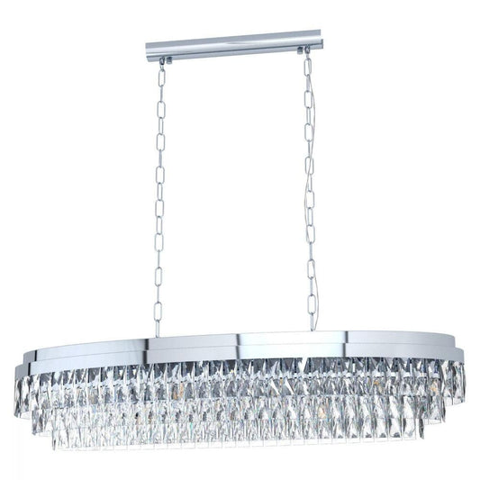Valparaiso 13 Light Pendant Chrome & Crystal - 39495 - ARCK Electrical Wholesale Supplies