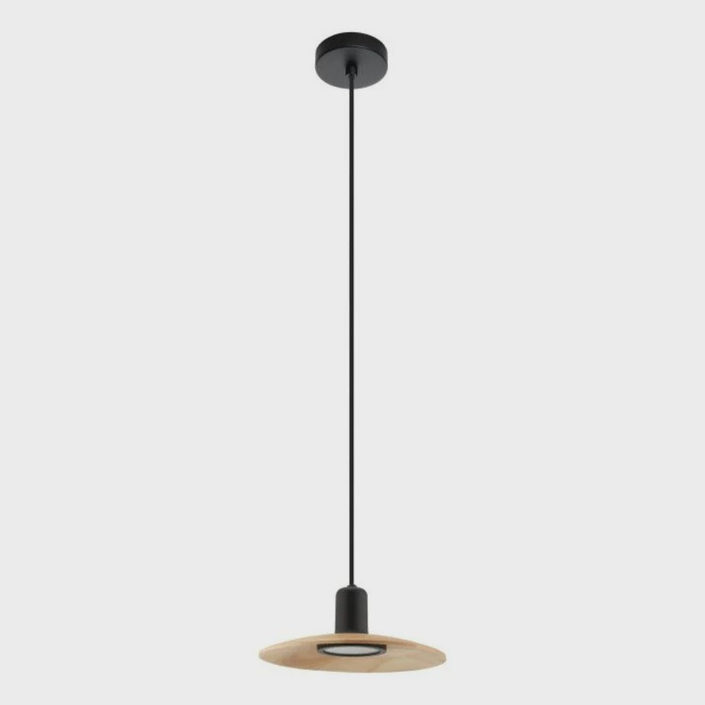 MAYAZES Pendant Light Black / Natural Steel - 39911N - ARCK Electrical Wholesale Supplies