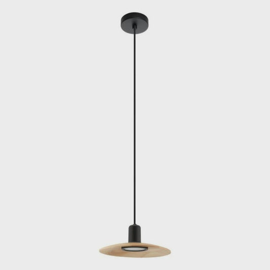 MAYAZES Pendant Light Black / Natural Steel - 39911N - ARCK Electrical Wholesale Supplies