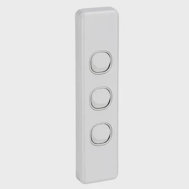 Clipsal Classic 3 Gang Architrave Switch - C2033A-WE - ARCK Electrical Wholesale Supplies