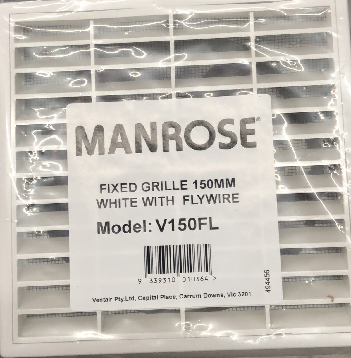 Manrose Standard Square Fixed - V150FL - ARCK Electrical Wholesale Supplies