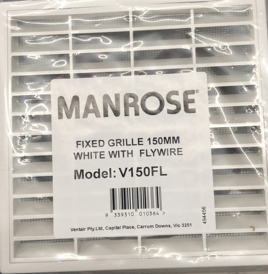 Manrose Standard Square Fixed - V150FL - ARCK Electrical Wholesale Supplies