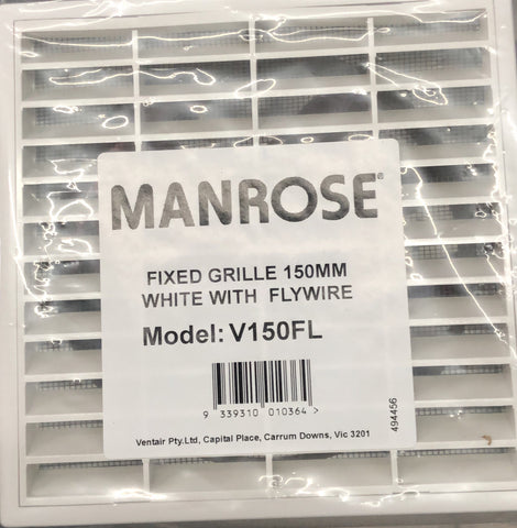 Manrose Standard Square Fixed - V150FL - ARCK Electrical Wholesale Supplies