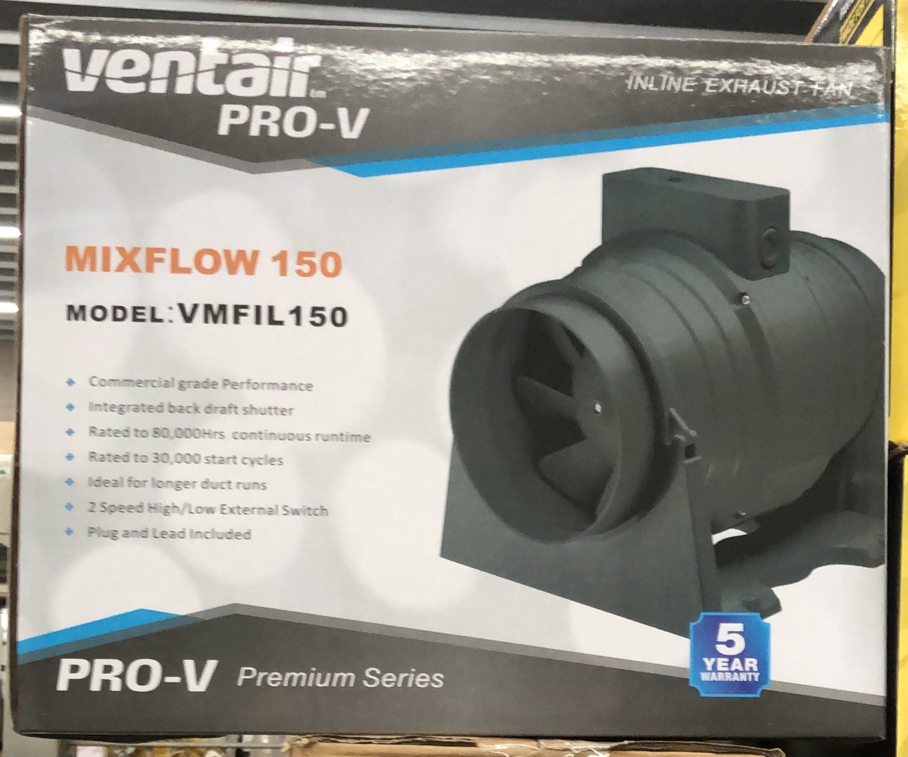 Ventair MIXFLOW 150 Inline Exh - VMFIL150 - ARCK Electrical Wholesale Supplies