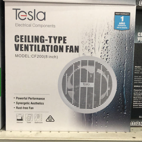 Tesla 200mm Ceiling Exhaust Fa - TESCF200